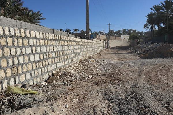 پیشرفت ۵۰ درصدی پروژه دیوار حفاظتی خیابان عابدان و صالحان شهر بهارستان