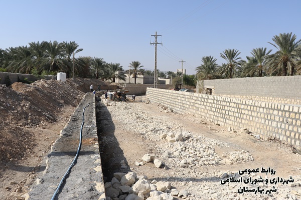 پیشرفت فیزیکی ۸۰درصدی پروژه دیوار حفاظتی محله علی صالحی