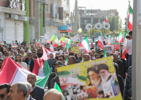 راهپیمایی یوم الله ۲۲ بهمن در جم برگزار شد+ تصاویر