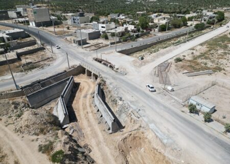 پروژه احداث پل خیابان نخلستان با سرعت مطلوبی در حال اجرا است