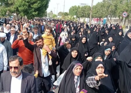 راهپیمایی بوشهری‌ها در محکومیت جنایات رژیم صهیونیستی و آمریکا + تصویر