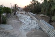 پیشرفت ۵۰ درصدی احداث دیوار حفاظتی و کانال دفع آب‌های سطحی در محله شیراوژن