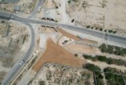 فیلم هوایی از پروژه احداث پل و میدان خیابان نخلستان