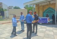 برپایی ایستگاه صلواتی شهرداری بهارستان در مصلی نماز جمعه