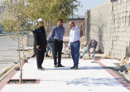 کارشناسان دفتر فنی استانداری بوشهر از پروژه‌های عمرانی شهرداری بهارستان بازدید کردند